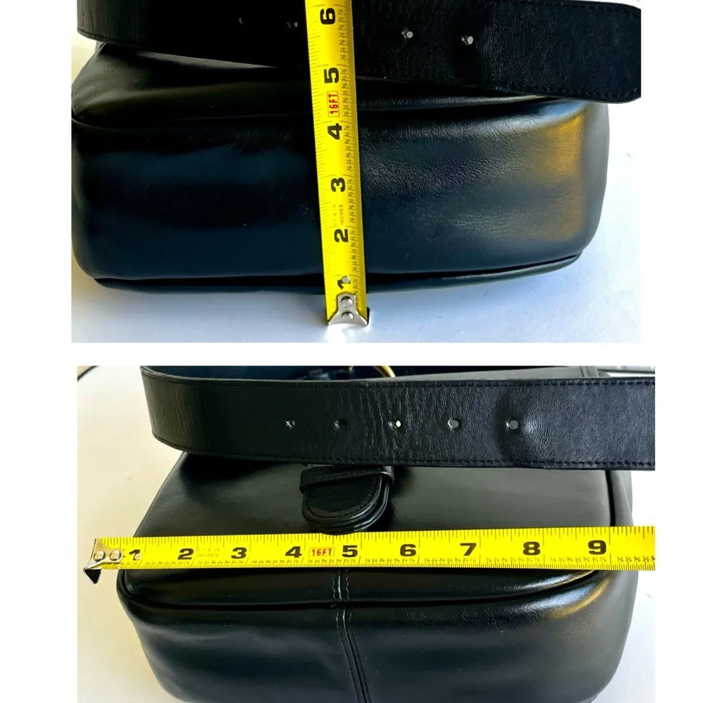 VINTAGE COACH BEDFORD #4164 BLACK SHOULDER BAG
